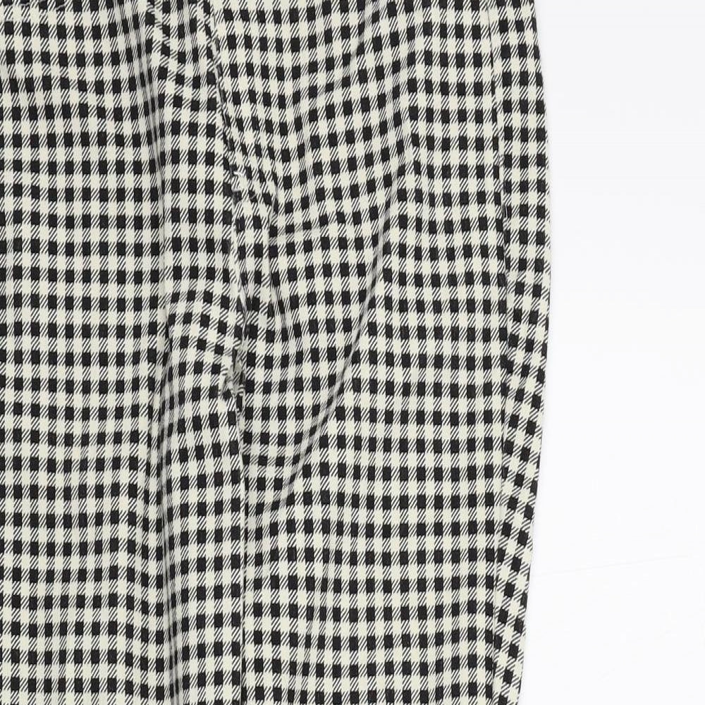 Womens UK Size 4 Uniqlo Regular Fit  Black Trousers