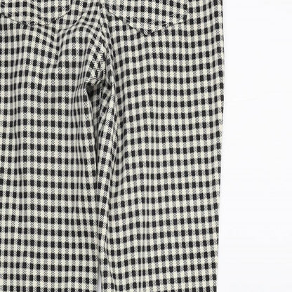 Womens UK Size 4 Uniqlo Regular Fit  Black Trousers