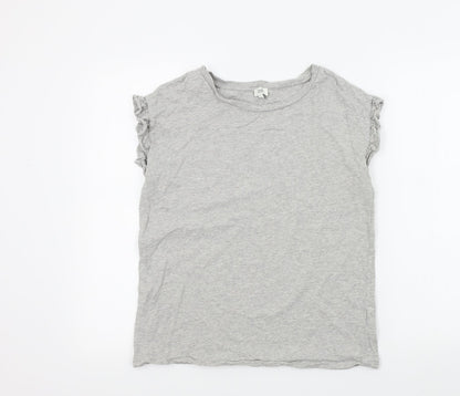 Womens UK Size 8 River Island Grey Basic T-Shirt