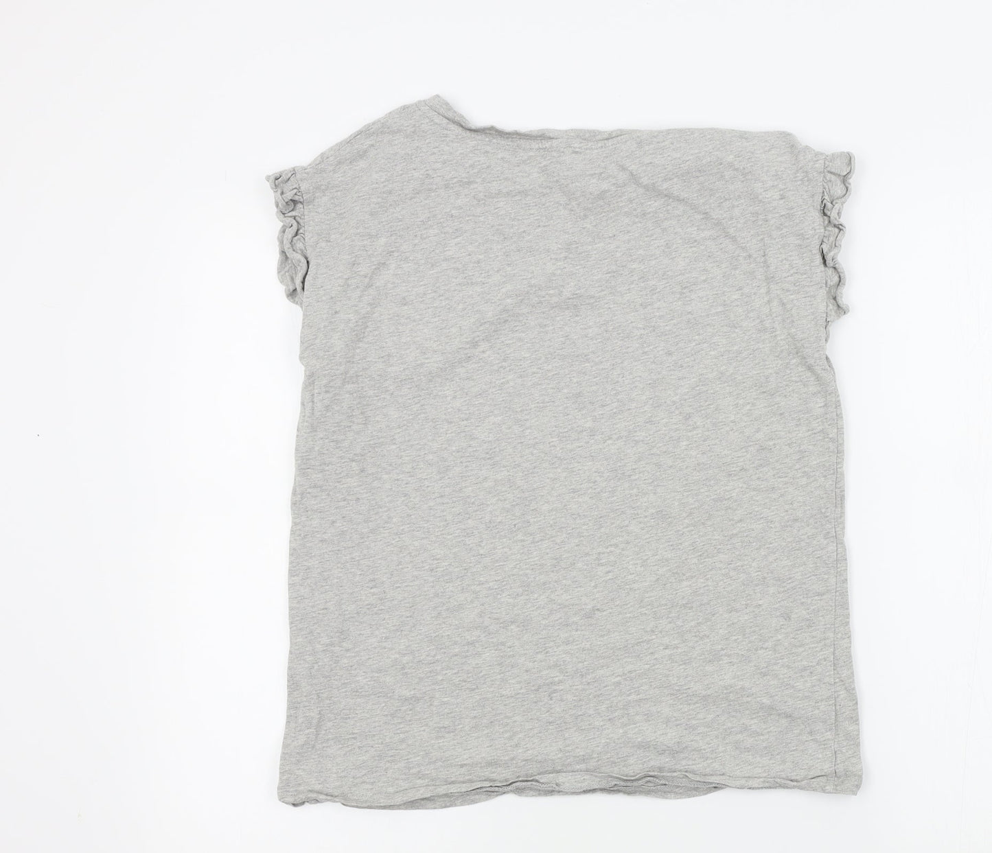 Womens UK Size 8 River Island Grey Basic T-Shirt