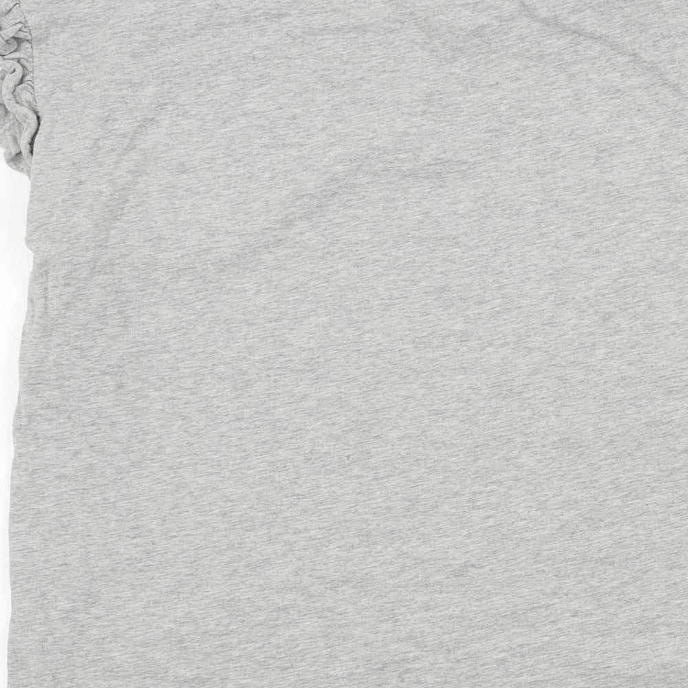 Womens UK Size 8 River Island Grey Basic T-Shirt