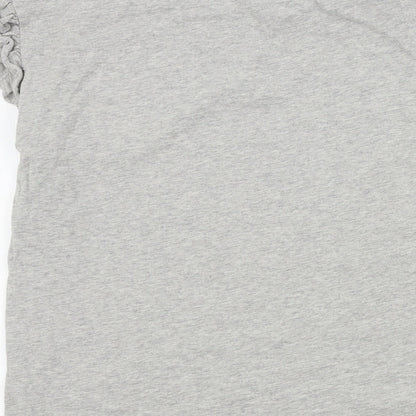 Womens UK Size 8 River Island Grey Basic T-Shirt