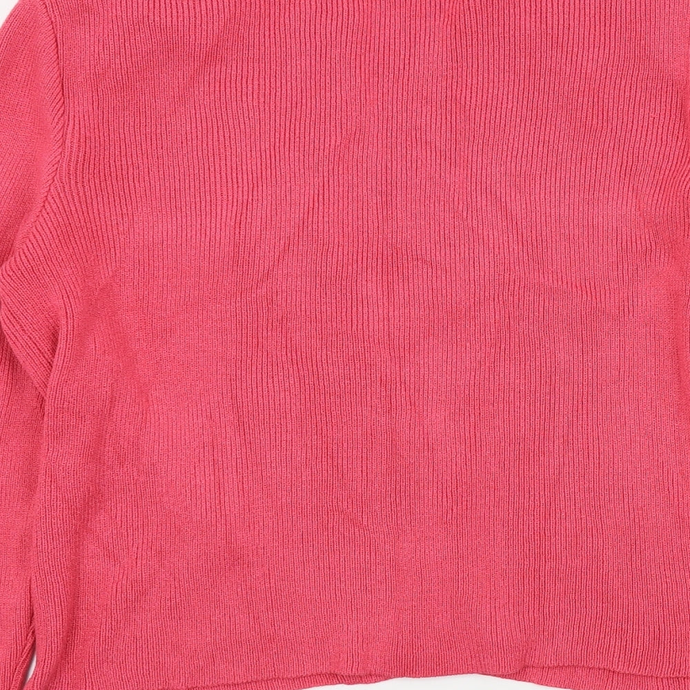 Womens UK Size 12 Bellino Pink Cardigan Jumper