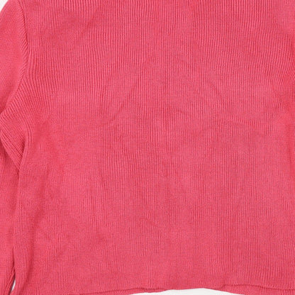 Womens UK Size 12 Bellino Pink Cardigan Jumper