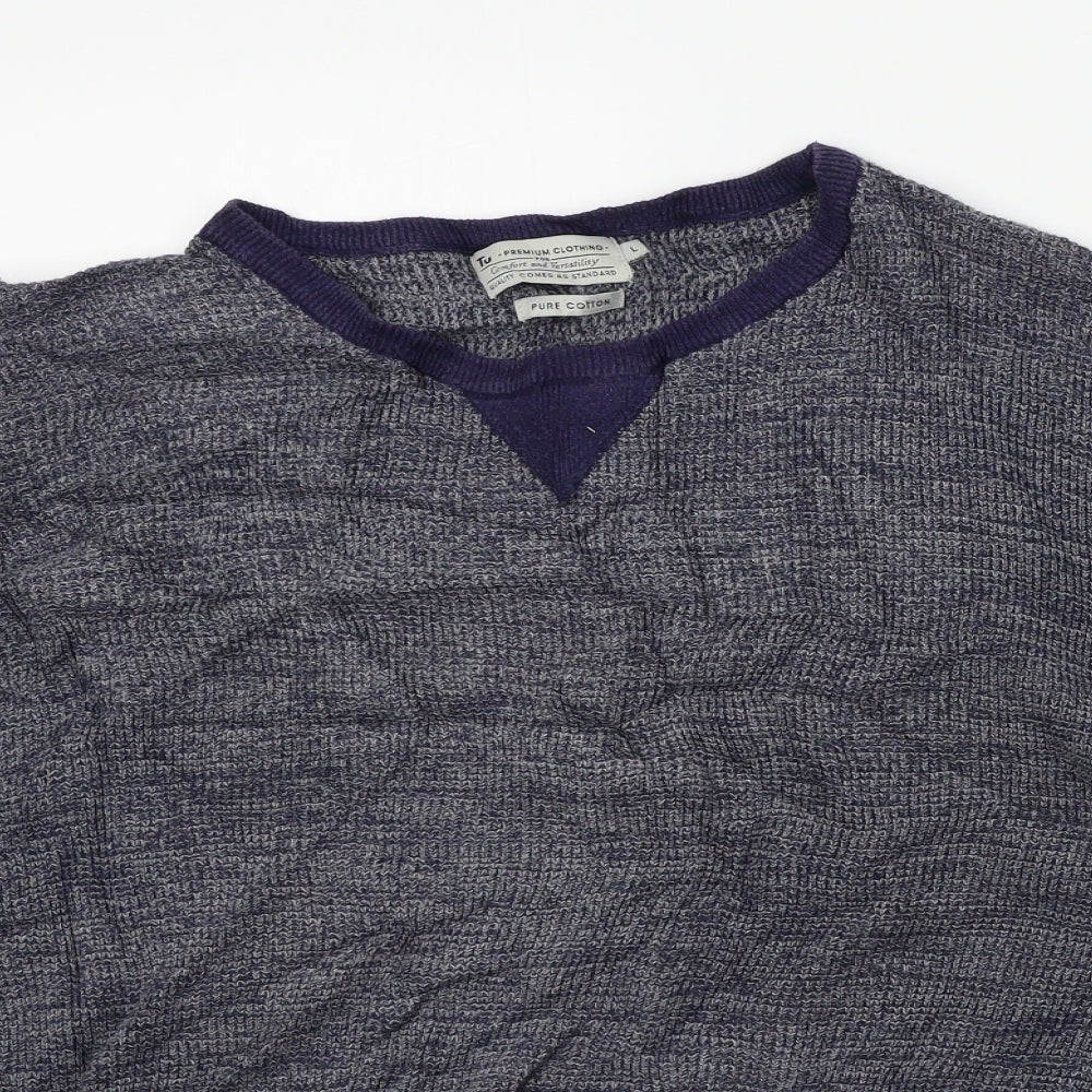 TU Mens Black   Pullover Jumper Size L