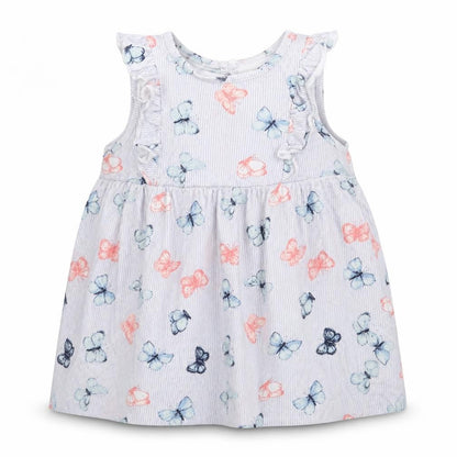 H&M Girls Multicoloured Striped  Fit & Flare  Size 9-12 Months