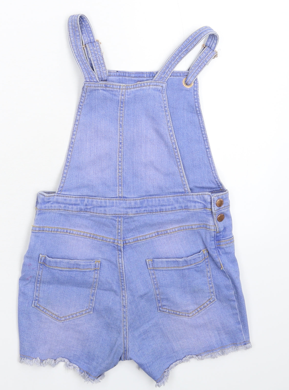 F&F Girls Blue  Denim Dungaree One-Piece Size 10-11 Years