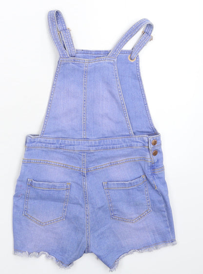 F&F Girls Blue  Denim Dungaree One-Piece Size 10-11 Years