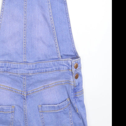F&F Girls Blue  Denim Dungaree One-Piece Size 10-11 Years