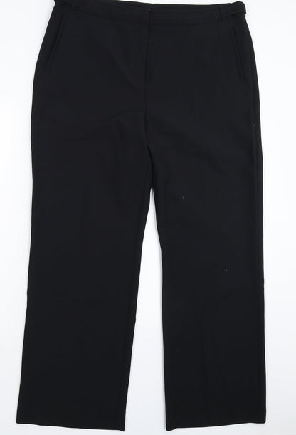 Womens UK Size 18 Peacocks Regular Fit  Black Trousers