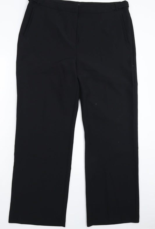 Womens UK Size 18 Peacocks Regular Fit  Black Trousers