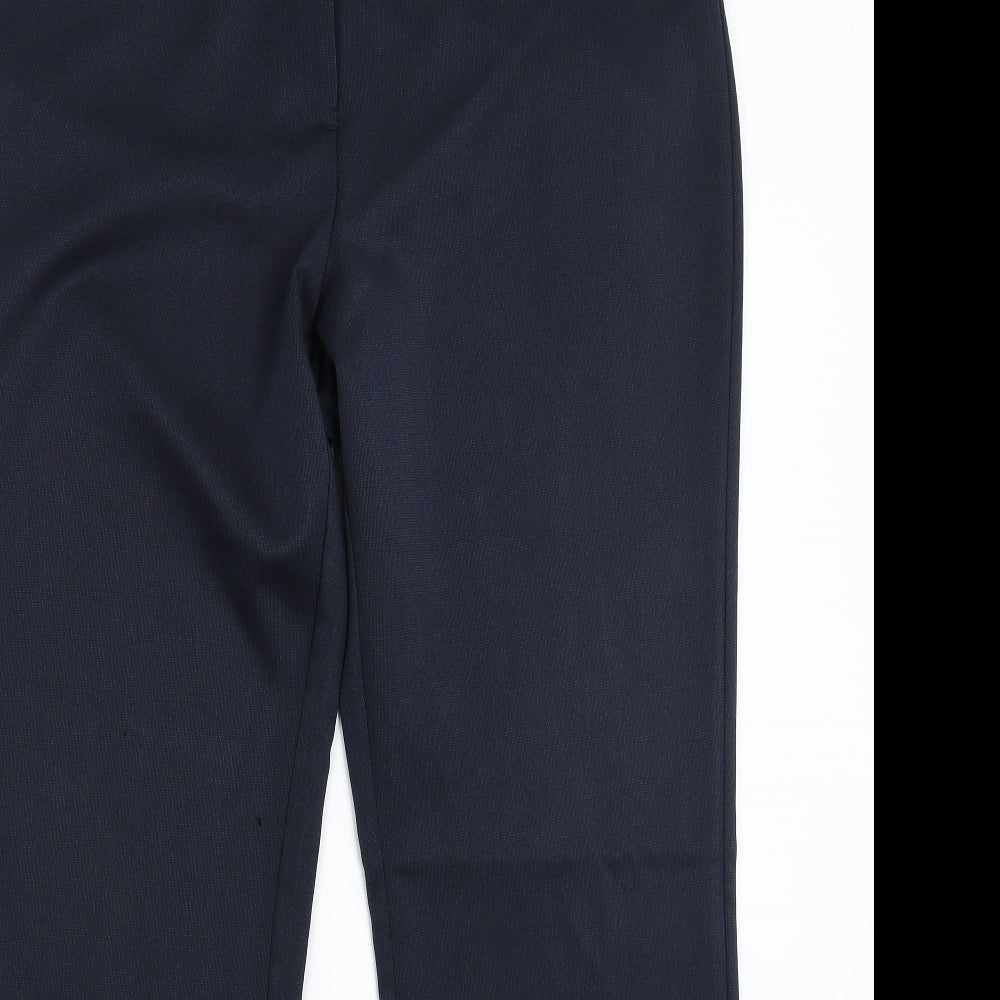 Womens UK Size 16 F&F Regular Fit Dress Pants Blue Trousers