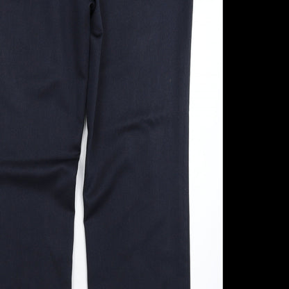 Womens UK Size 16 F&F Regular Fit Dress Pants Blue Trousers