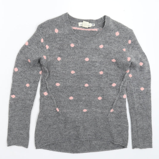 Womens UK Size XS H&M Grey Pullover Jumper