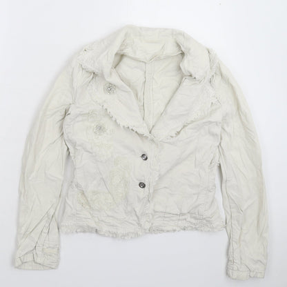 Womens UK Size 10 Preworn White Jacket