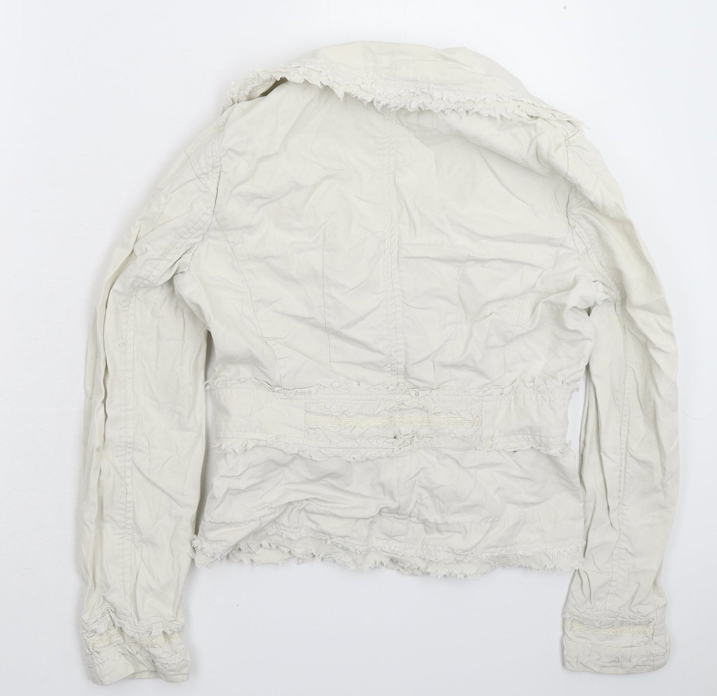 Womens UK Size 10 Preworn White Jacket