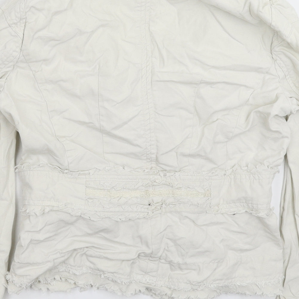 Womens UK Size 10 Preworn White Jacket