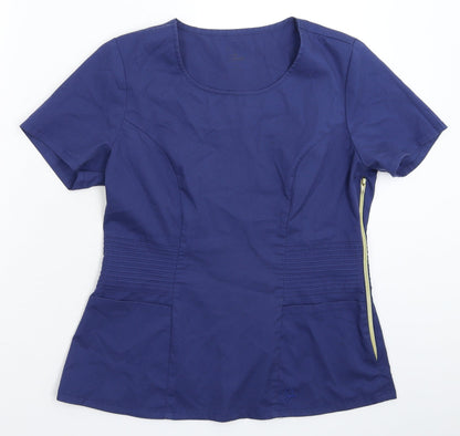 Womens UK Size 10 Preworn Blue Basic T-Shirt