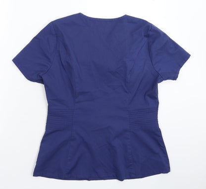Womens UK Size 10 Preworn Blue Basic T-Shirt