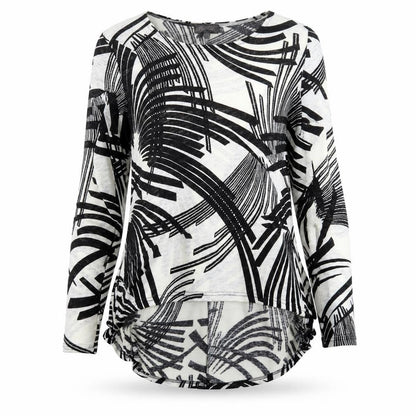 Apricot Womens White Geometric  Basic Blouse Size 10