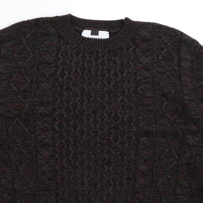 Topman Mens Grey  Knit Pullover Jumper Size S