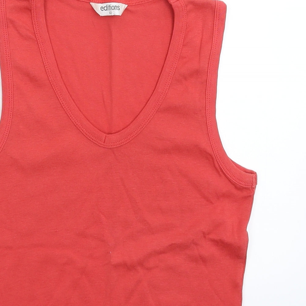 Editions Womens Pink   Basic Tank Size 10