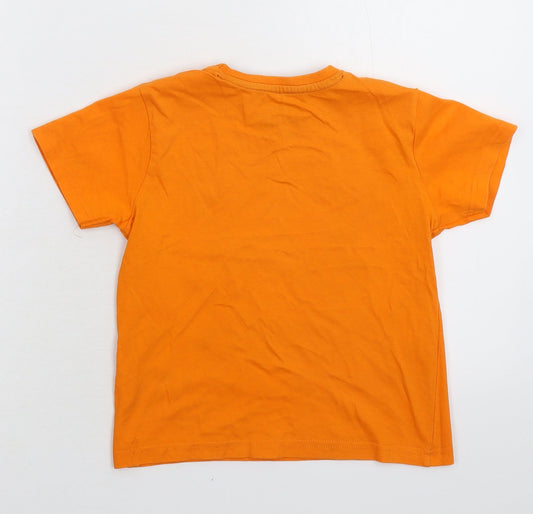 Rebel Boys Orange   Basic T-Shirt Size 4-5 Years