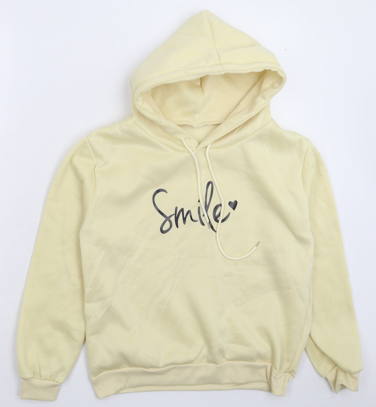 Womens Yellow   Pullover Hoodie Size S