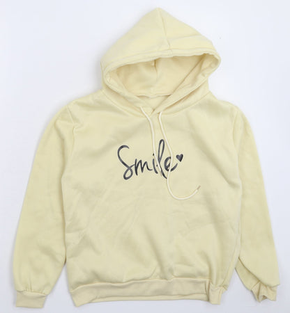 Womens Yellow   Pullover Hoodie Size S