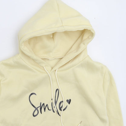 Womens Yellow   Pullover Hoodie Size S
