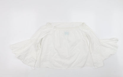 Jovonna Womens White   Basic Blouse Size 10
