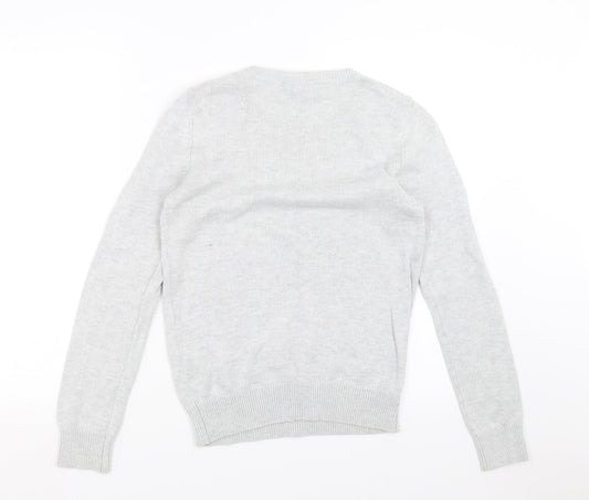 Dorothy Perkins Womens Grey  Knit Pullover Jumper Size 10  - beaded neck line