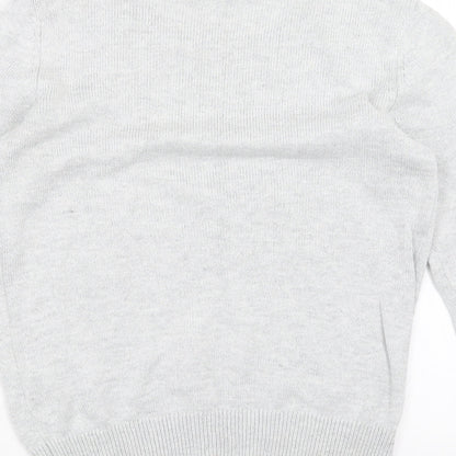 Dorothy Perkins Womens Grey  Knit Pullover Jumper Size 10  - beaded neck line