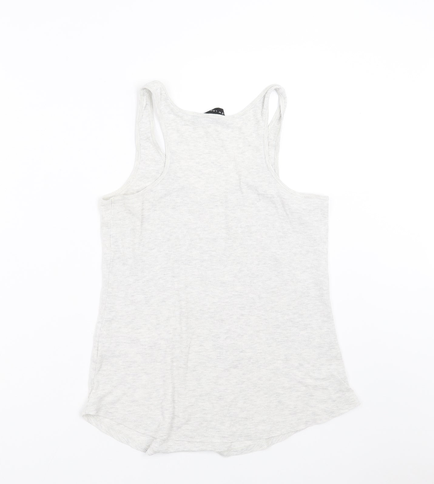 Womens UK Size 12 New Look Grey Basic Tank