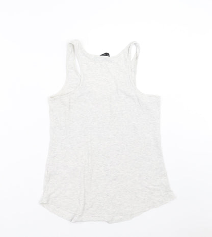 Womens UK Size 12 New Look Grey Basic Tank