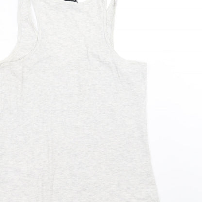 Womens UK Size 12 New Look Grey Basic Tank