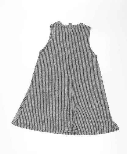 Primark Womens Grey Striped Knit Trapeze & Swing  Size 12
