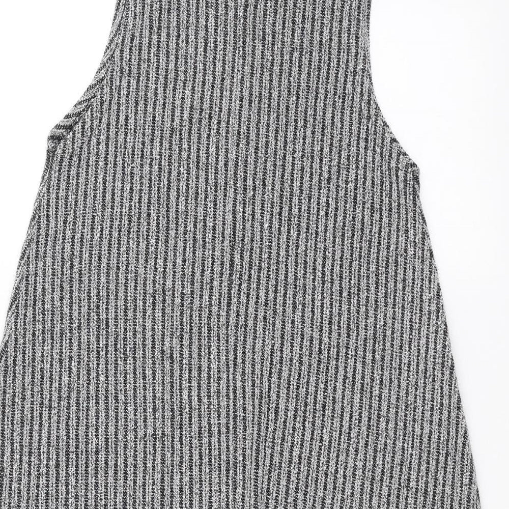 Primark Womens Grey Striped Knit Trapeze & Swing  Size 12