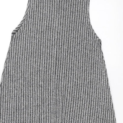 Primark Womens Grey Striped Knit Trapeze & Swing  Size 12