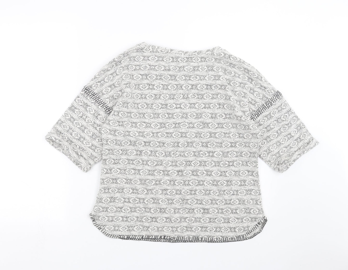 Womens UK Size 12 Topshop Grey Pullover Jumper