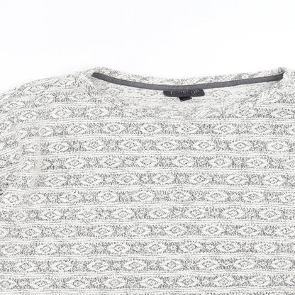 Womens UK Size 12 Topshop Grey Pullover Jumper