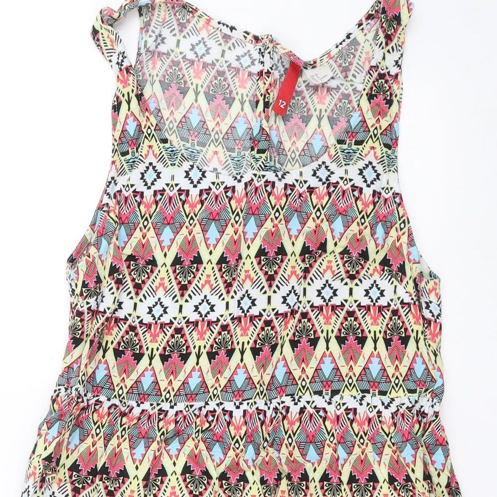 Divided by H&M Womens Multicoloured Geometric  Tank Dress  Size 12