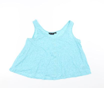 Womens UK Size 12 New Look Blue Basic Blouse