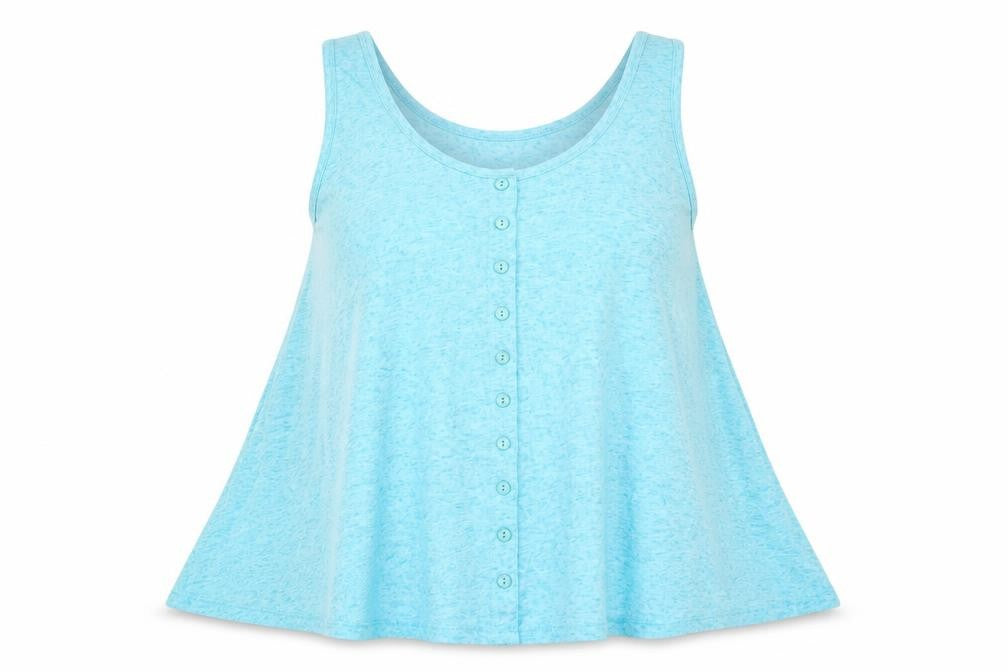 Womens UK Size 12 New Look Blue Basic Blouse