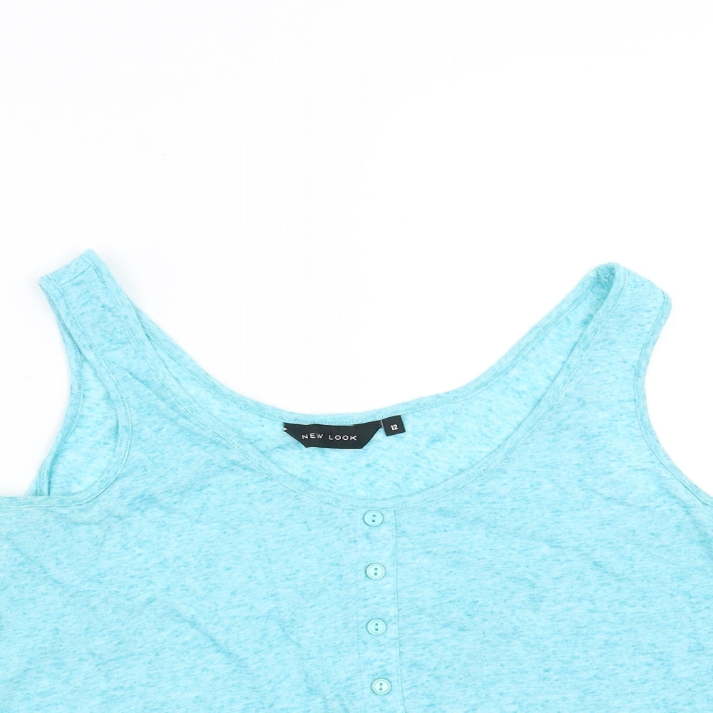 Womens UK Size 12 New Look Blue Basic Blouse