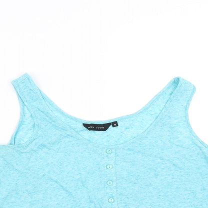 Womens UK Size 12 New Look Blue Basic Blouse