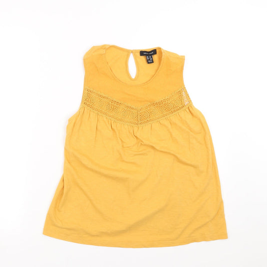 Womens UK Size 12 New Look Orange Basic T-Shirt