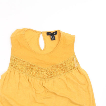 Womens UK Size 12 New Look Orange Basic T-Shirt