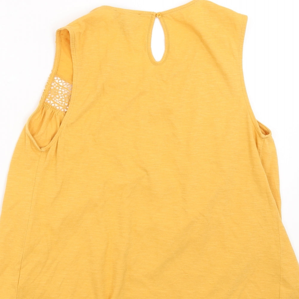 Womens UK Size 12 New Look Orange Basic T-Shirt