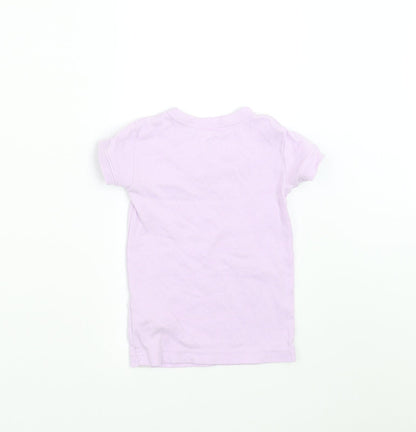 Gap Girls Purple   Basic T-Shirt Size 2 Years  - butterflies
